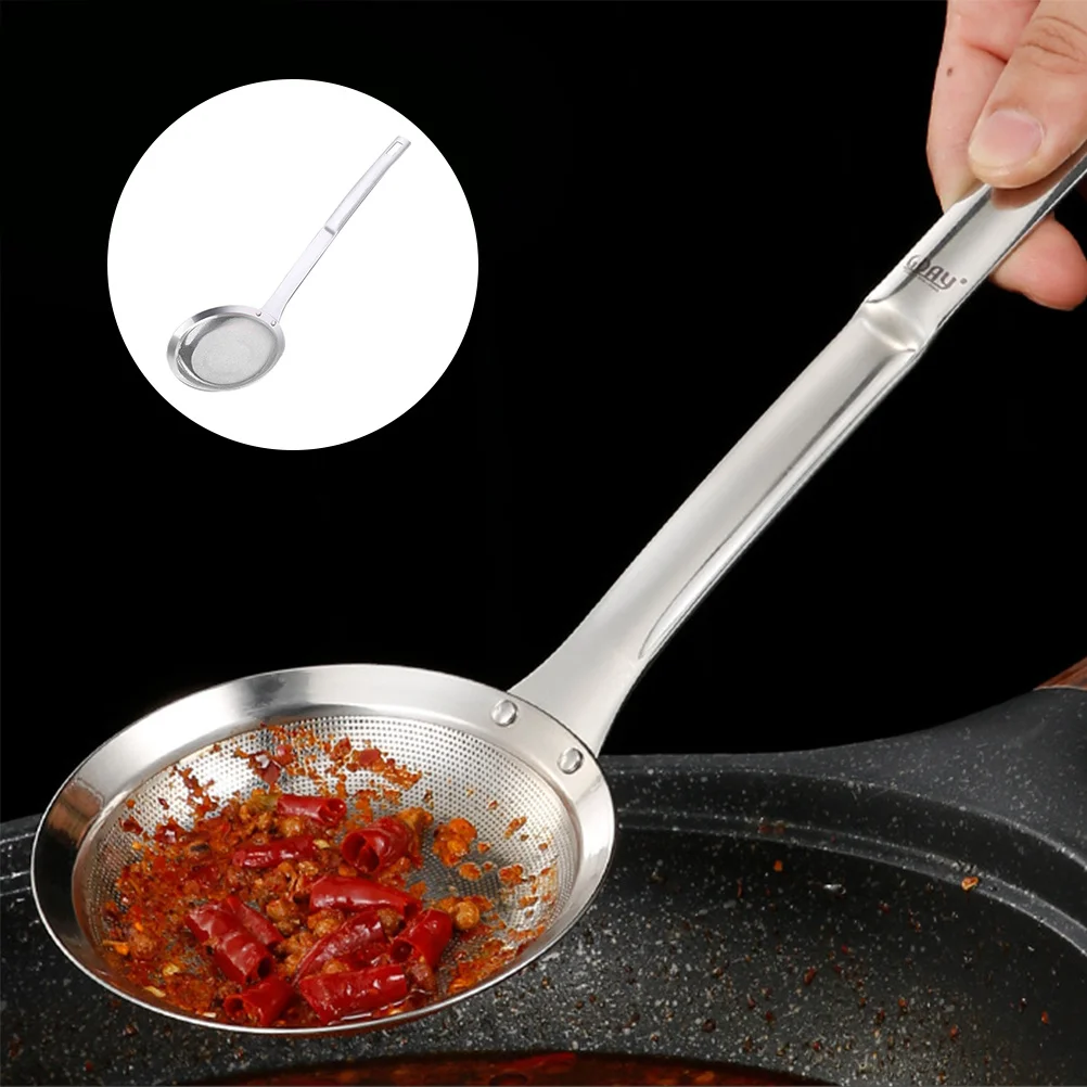 

Stainless Steel Oil Filter Spoon For Fries Eggs Noodles Vegetables Kitchen Strainer High Temperature Resistant