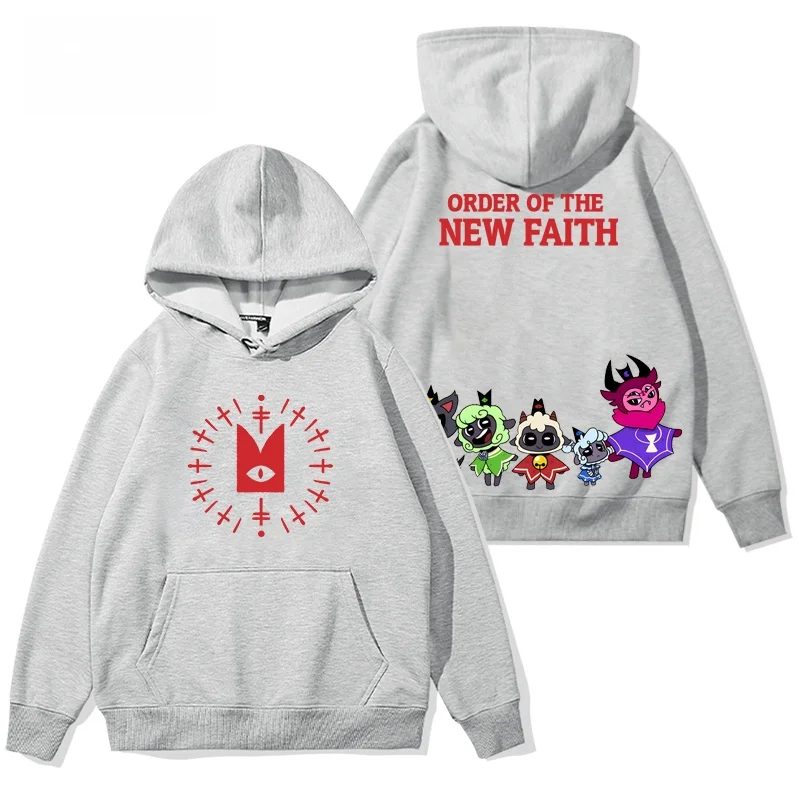 Cult of the Lamb Collaboration Hoodie Youth Casual Cotton Sweatshirt Printed Design Loose Fit Spring Autumn Winter Wear view 4