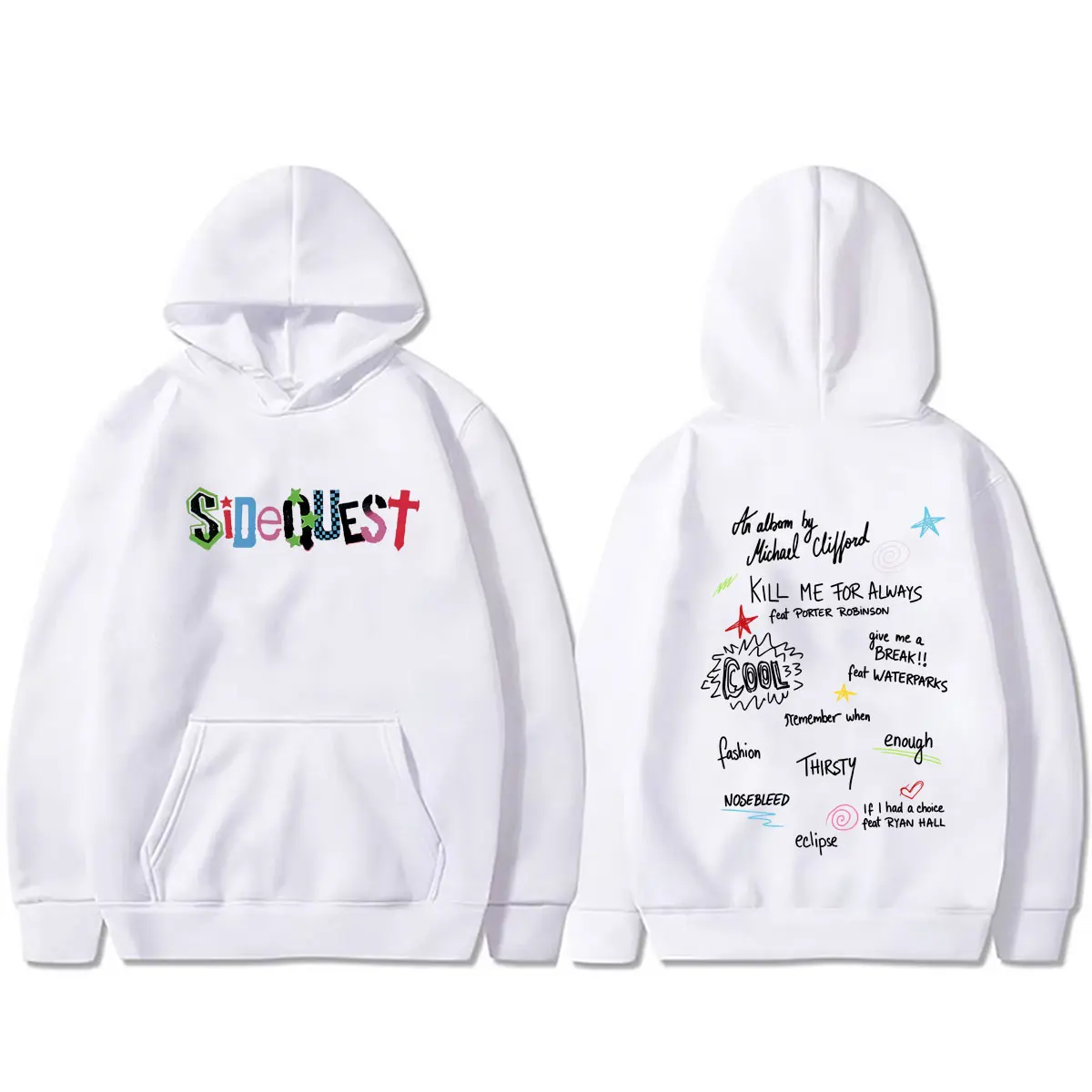 

Punk Rock Band 5 Seconds of Summer Hoodie Everyone's A Star Pullover Hoodies Men Women Retro Gothic Oversized Hooded Sweatshirt
