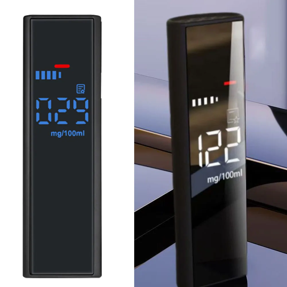 Digital Alcoholmeter Tester Breathalyzer with Fast Measurement LCD Screen and Drunken Reminder Alarm for Use in Cars and Homes