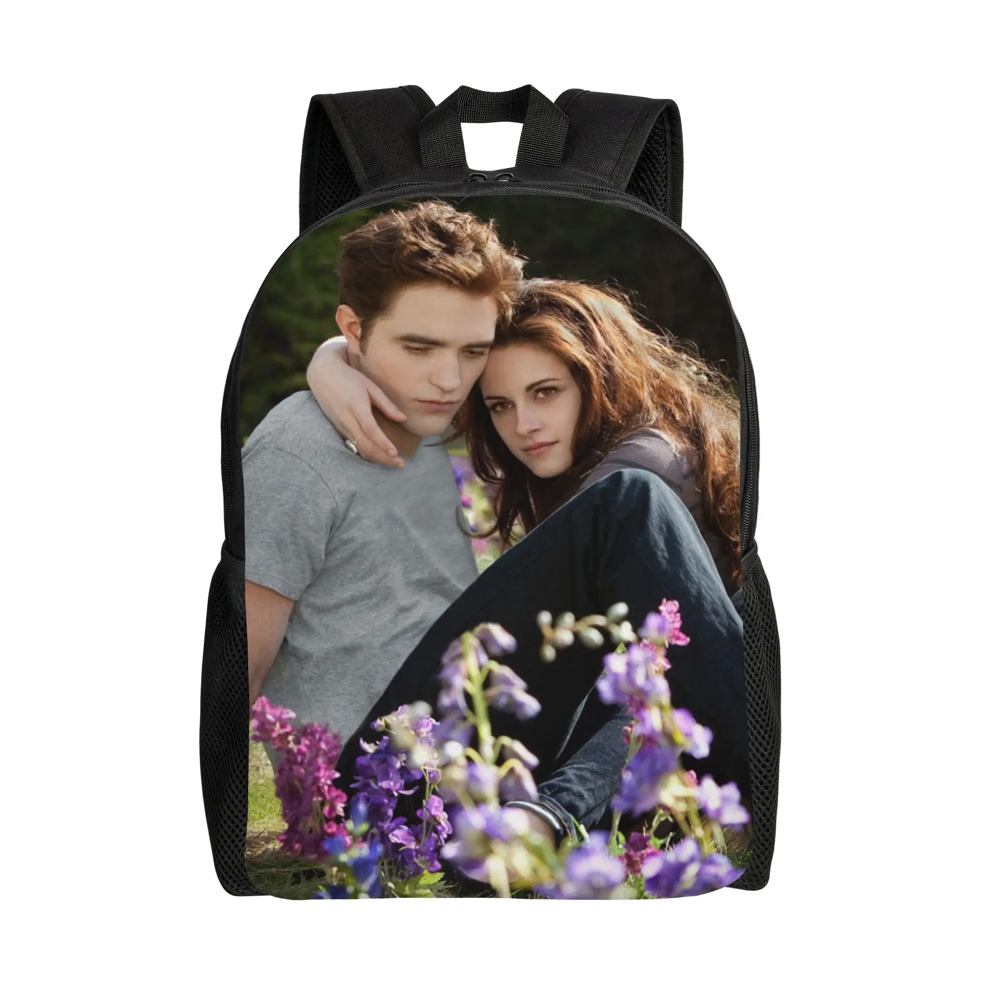 The Twilight Saga Edward Bella Teenage Backpack High School Hiking Travel Vampire Girl Daypack for Men Women Laptop Canvas Bags
