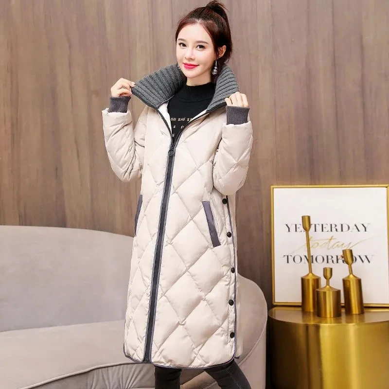 Veste rembourrée en coton pour femme, Parka mi-longue, manteau coréen, vêtements d'extérieur, nouvelle collection hiver
