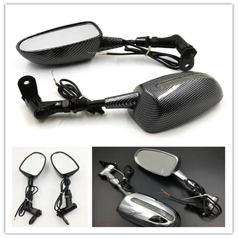 

Mini Back View Mirrors for Honda Cbr 600Rr Kawasaki Ninja 636 Zx6R Yamaha YZF R6 Carbon Fiber Style Motorcycle Parts
