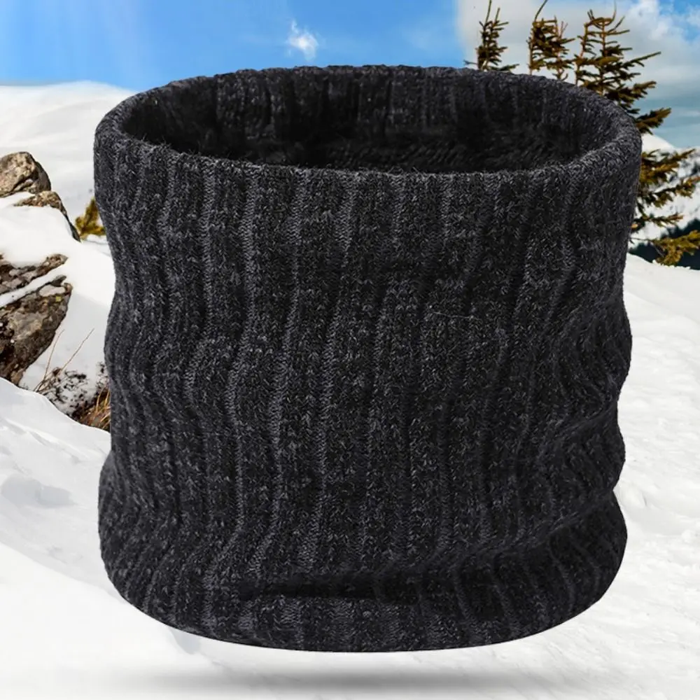 Bufanda de punto cálida a la moda, bufanda de punto gruesa a prueba de frío para invierno, pañuelo de invierno