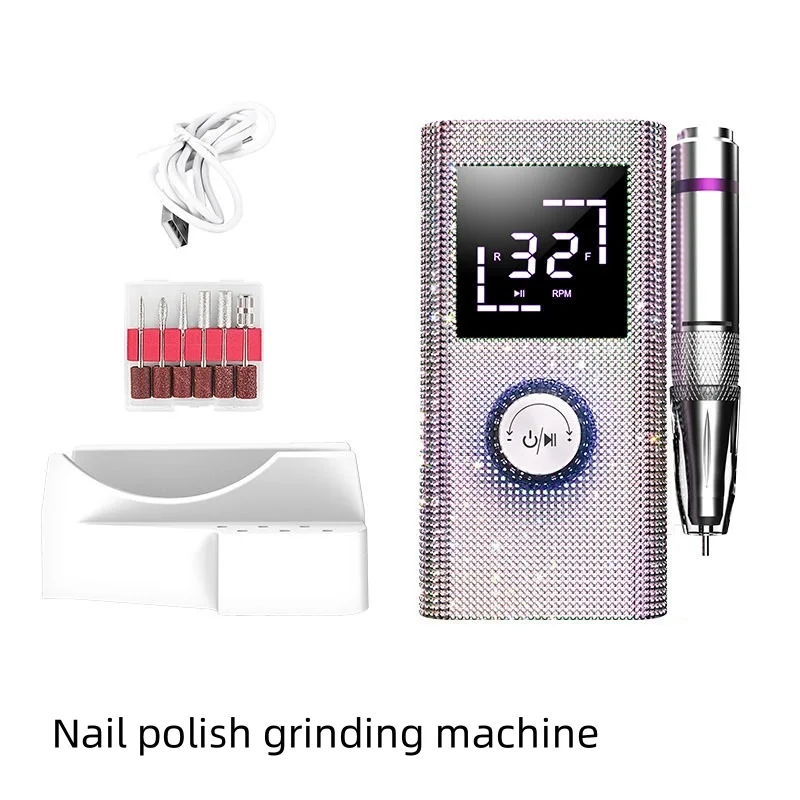 

Nail Drill Machine 45000 RPM Electric Manicure Set with Diamon d Decoration Multifunctional for Drilling Polishing Removal