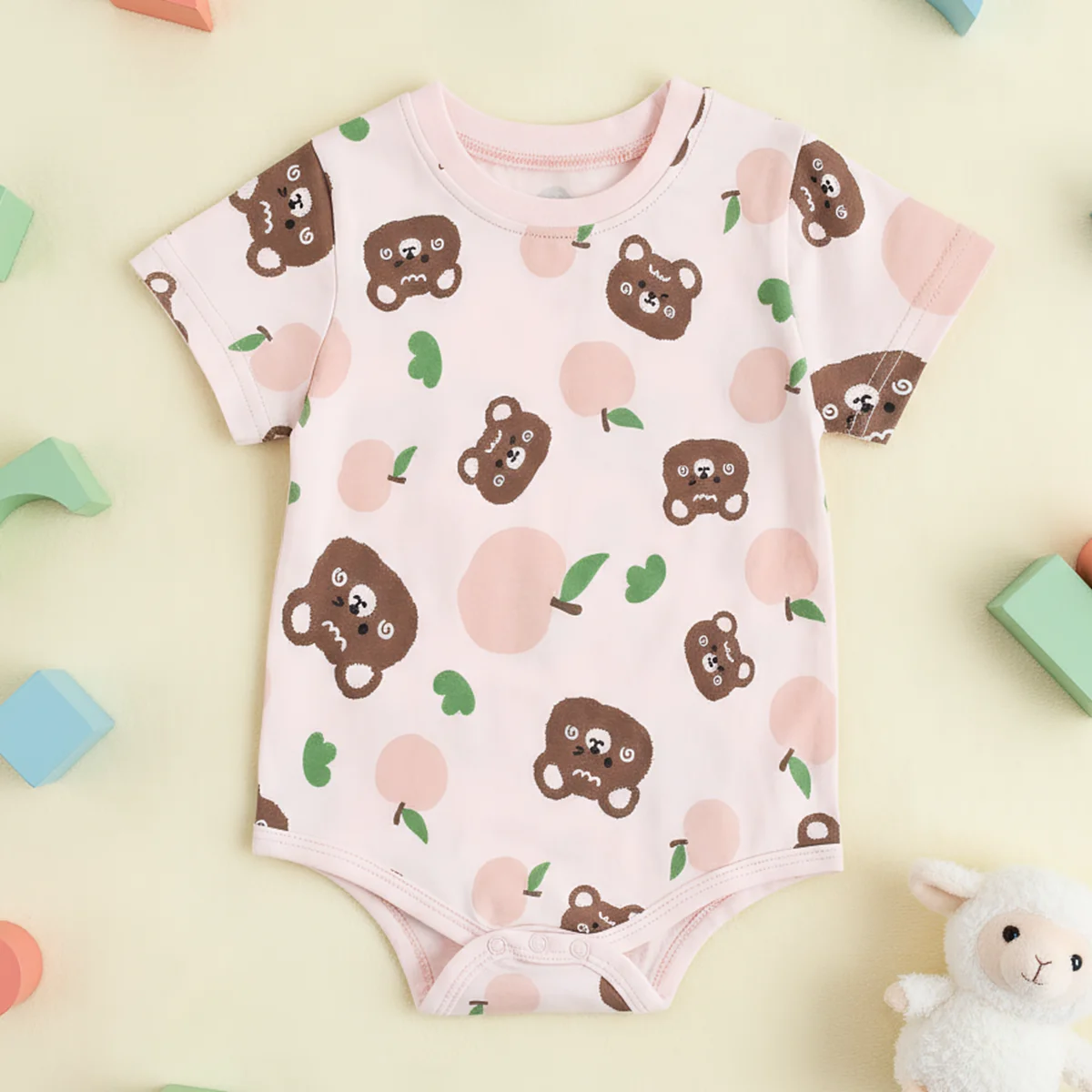 Sanlutoz Summer Cute Pattern Toddler Bodysuits Cotton Newborn Boys Girls Onesies Cartoon