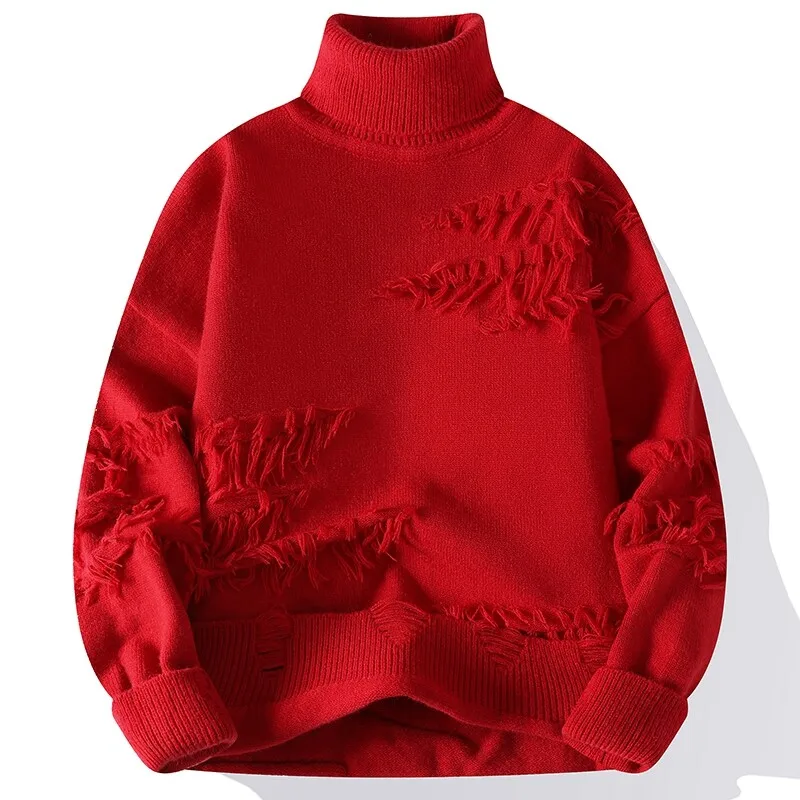 2024 winter new arrival korean style thicken mens warm sweater men fashion sweaters Men's turtleneck pullovers male M-4XL