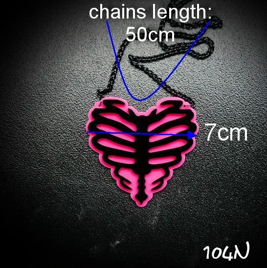 أضلاع القلب الإبداعية، شخصية الهالوين، قلادة أكريليك مبالغ فيها، إكسسوارات الهالوين