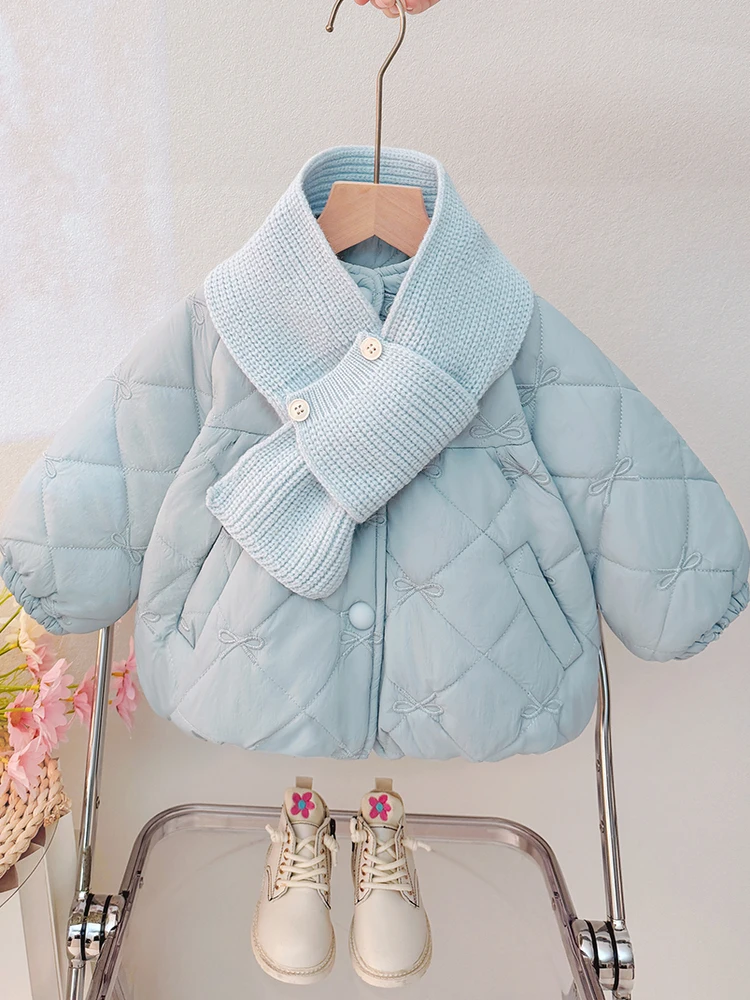 

Thiened Fce Children's Cotton Jaet Baby Girl Winter Clothes Cotton Coat New 2025 Winter Faion Girls' Cotton Padded J...