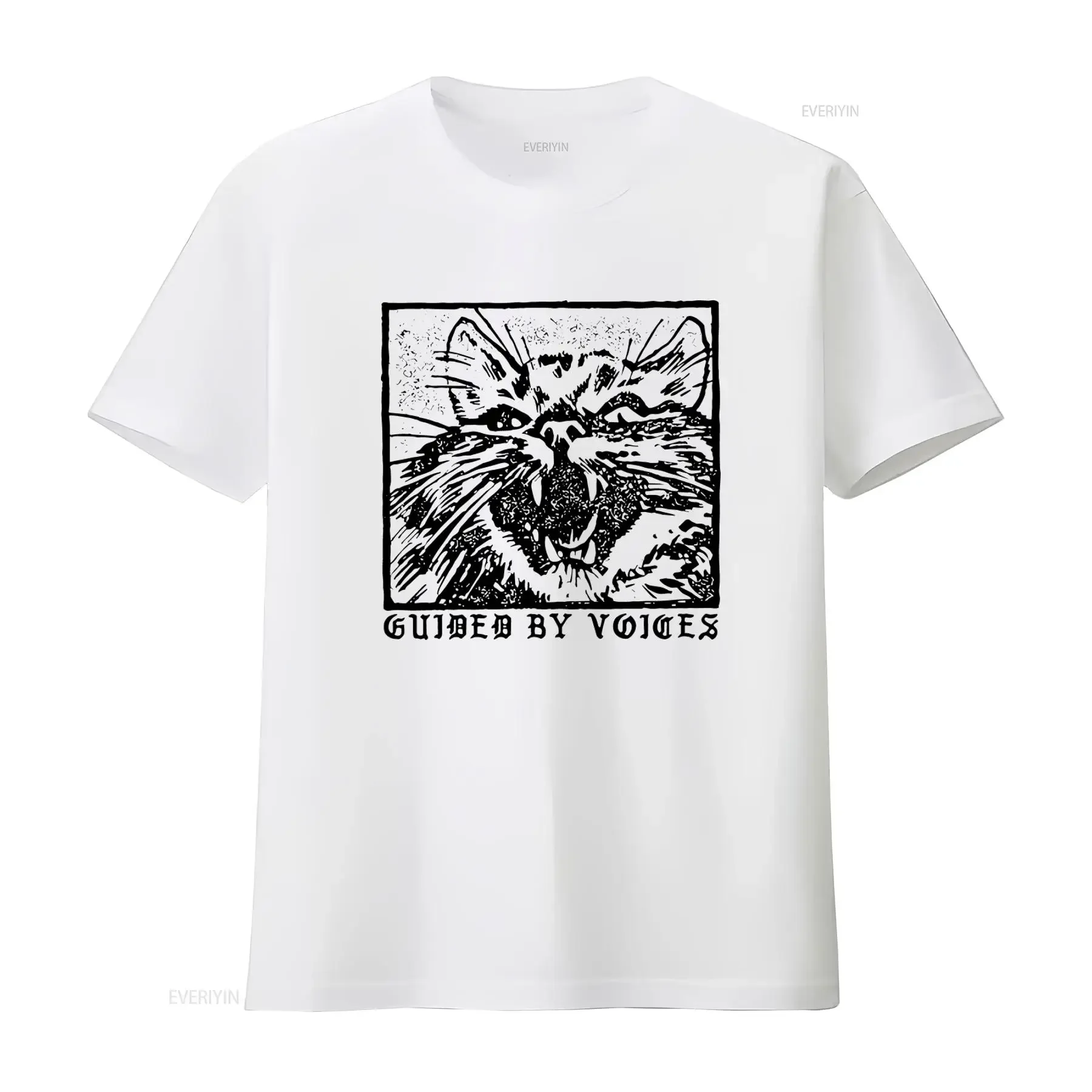 New Guided By Voices Cat T Shirt for Fans Available in S to 5XL Sizes vintage Washed Top For Everyday Wear streetwear Stretched