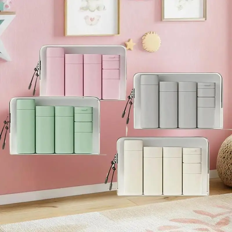 5 Stück/Set feuchtigkeitsspendende Make-up-Spenderflaschen, tragbare Lotionen, Shampoos, Reisen, nachfüllbar, gepresste leere Flaschen