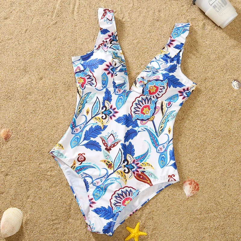 Family Matching Swimwear Women Baby Girl Swimsuit Boys Men Shorts Bathing Suit Mother And Daughter Matching Swimsuit