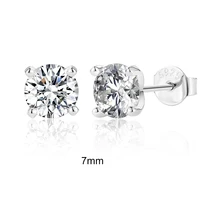 CANNER 0.5-1.2 Carat D Color Moissanite Ear Stud Earrings For Women 925 Sterling Silver Sparkling Piercing Earring Fine Jewelry - Image 5