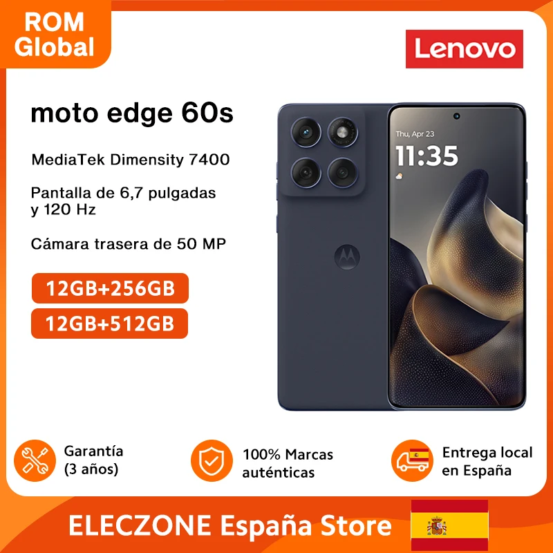 Global ROM Lenovo moto edge 60s motorola edge 60s MTK Dimensity 7400 �cran 6,7 pouces 120 Hz Batterie 5500 mAh Charge 68 W NFC CN Version Motorola edge 60 fusion