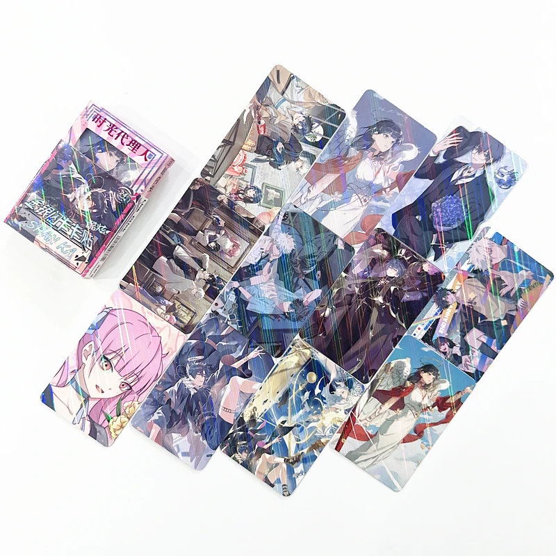 

24Pcs/Set Link Click Anime PVC Stickers - Shi Guang Dai Li Ren Character Flash Cards for Phone/Laptop/Diary