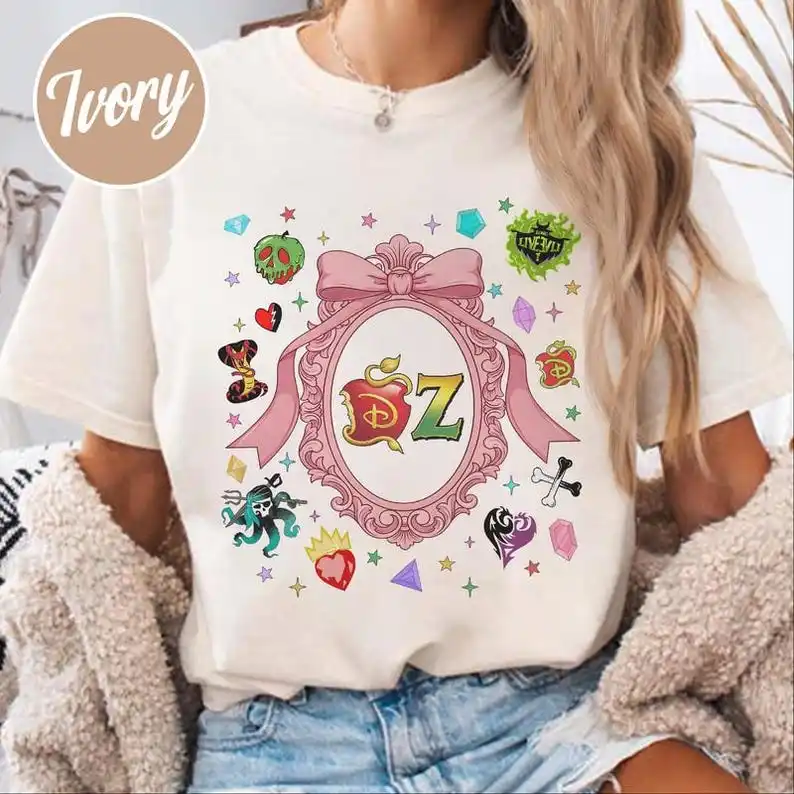 أحفاد الزومبي العالم جولة الاصطدام 2025 قميص أحفاد إيفي مال قميص الزومبي 4 تي شيرت الموسيقى الحفل المحملة سليل مروحة