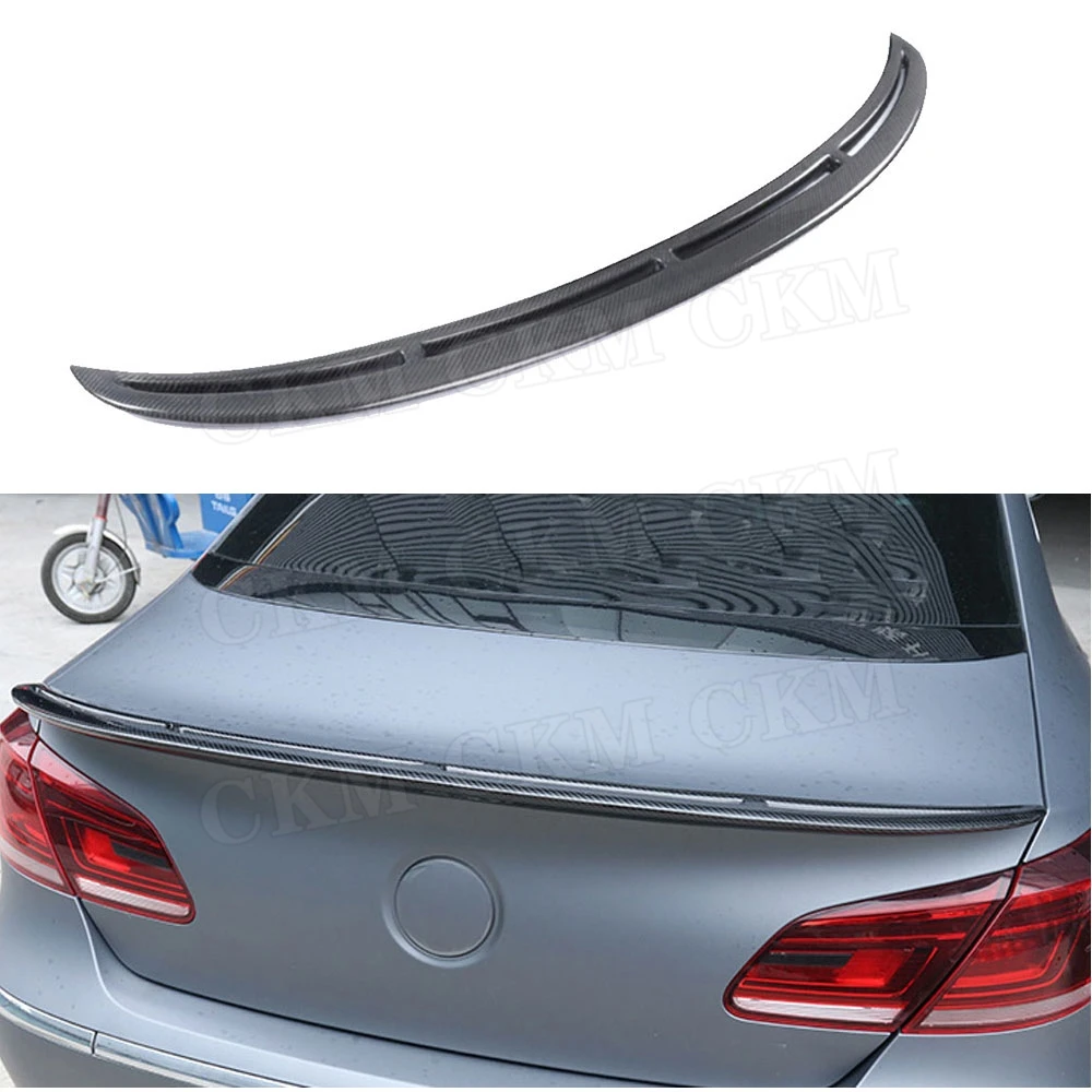 

CKMUUER For CC Rear Spoiler Boot Wing for Volkswagen VW Passat Sandard 2009-2017 Carbon Fiber Trunk Trim Sticker Car Styling