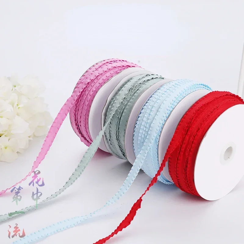 Ruffle Edge Hair Hoop Set with Yuhiro Webbing Ribbon for Hair Clip Rope Flower Flower Bow Tie Skirt Decoration DIY Accessories