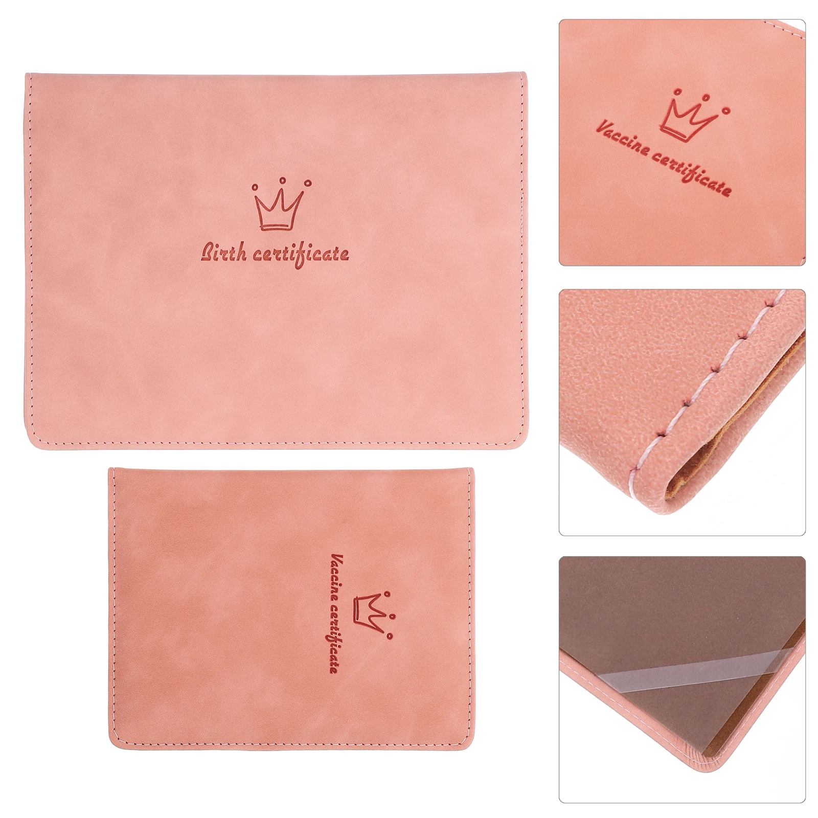 

2 PCS Birth Certificate Cover Case for Document Organizer Seal Protector Holder Artificial Storage