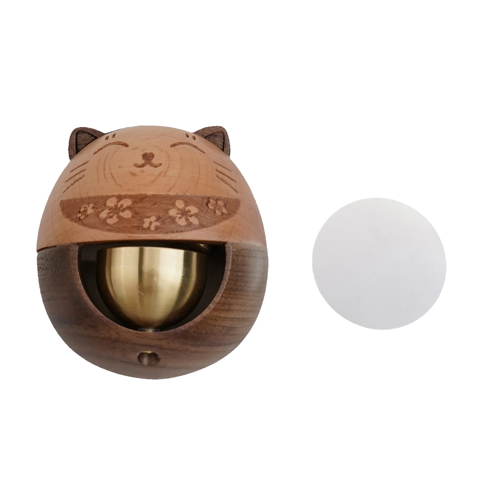 1Pc Doorbell Lucky Cat Doorbell Japanese Dopamine Copper Bell Entry Reminder Wealth Attracting Cat Doorbell For Home Decoration