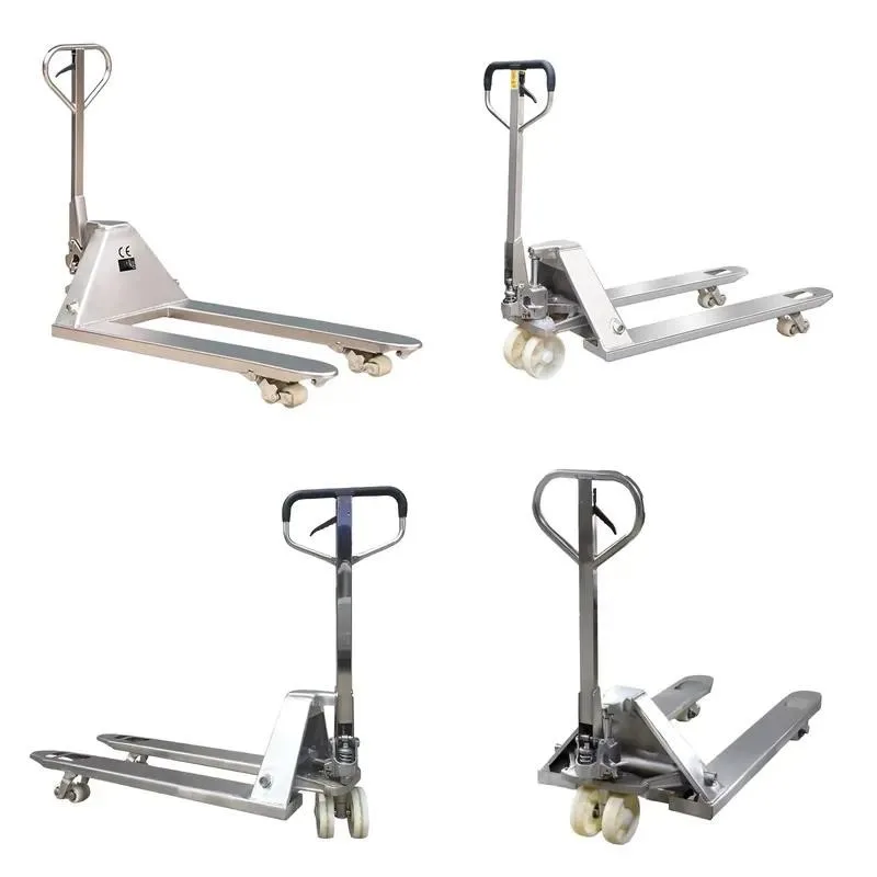2 Ton Stainless Steel Manual Hydraulic Forklift Heavy Duty Mute Pump Jack Warehouse Pallet Truck Lifter New Retail