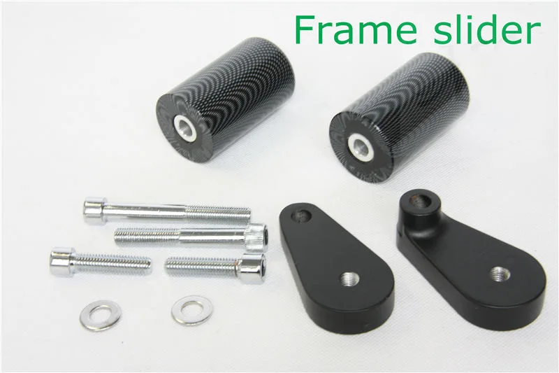 

For 2004 2005 Kawasaki Ninja ZX 10R ZX-10R zx10r 04 05 Motorcycle bike No Cut Frame Slider Crash Protector Black / Carbon