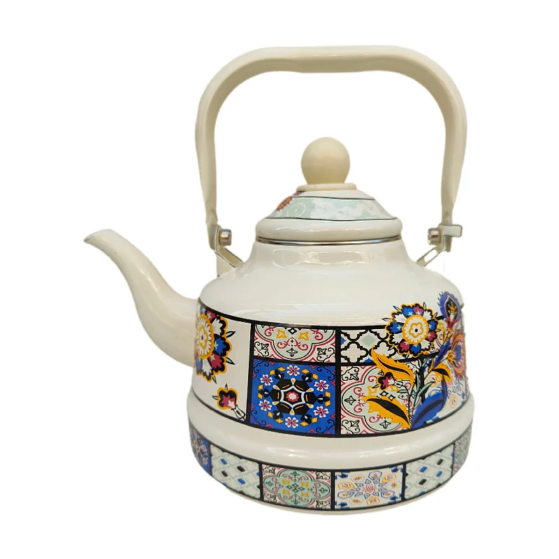 European and American characteristic enamel milk teapot boiling water induction cooker gas stove cooling pot hotel enamel