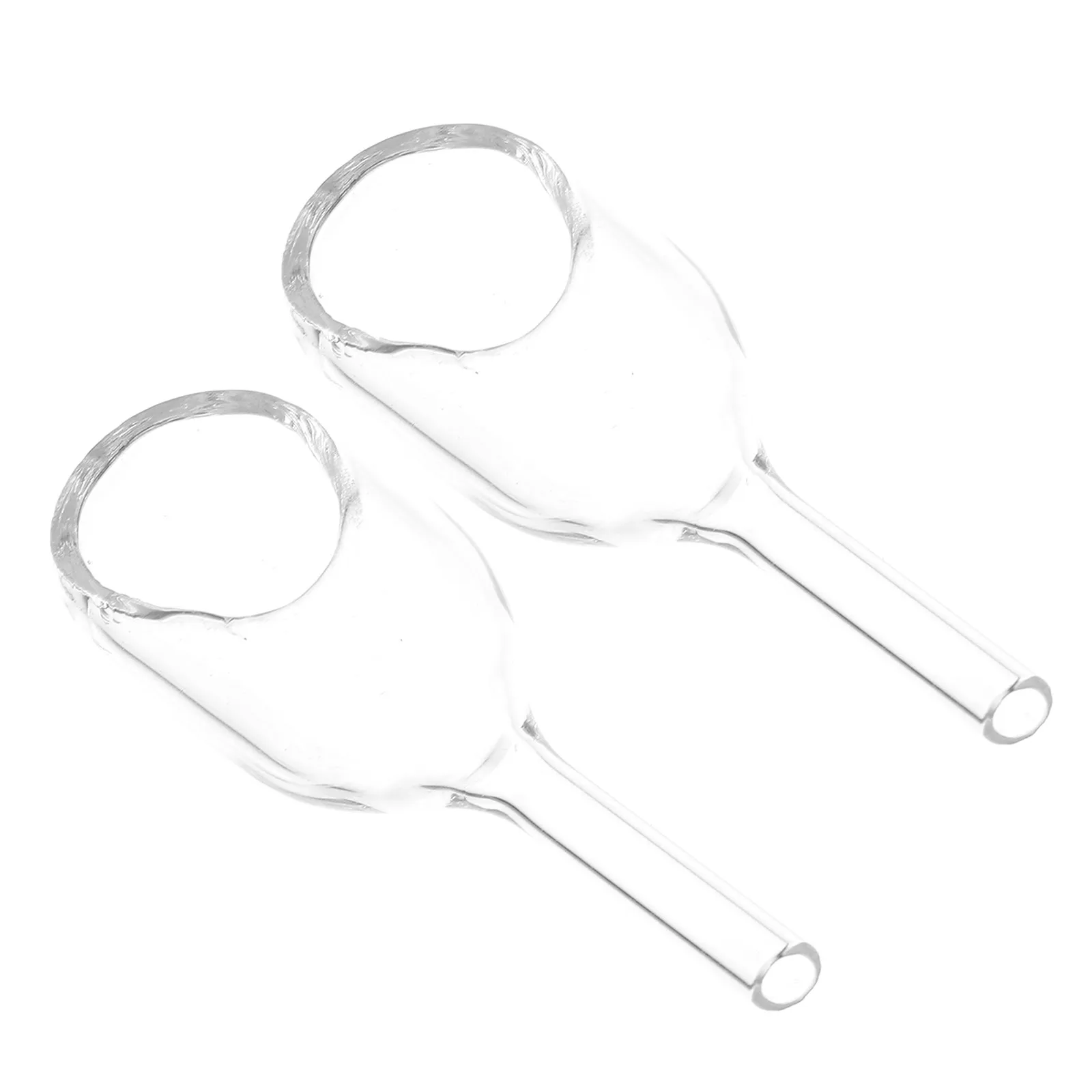 

Набор из 2 стеклянных воронок для взвешивания, прозрачные круглые воронки из боросиликатного стекла, лабораторные воронки, стеклянные инструменты для точного измерения образцов