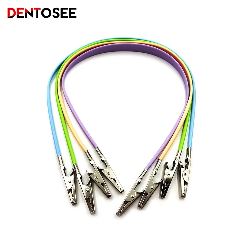 

Dental Bib Clips Chain Autoclavable Silicone Dental Patient Clip Scarf Clip Napkin Holder Stainless Steel Dental Tools