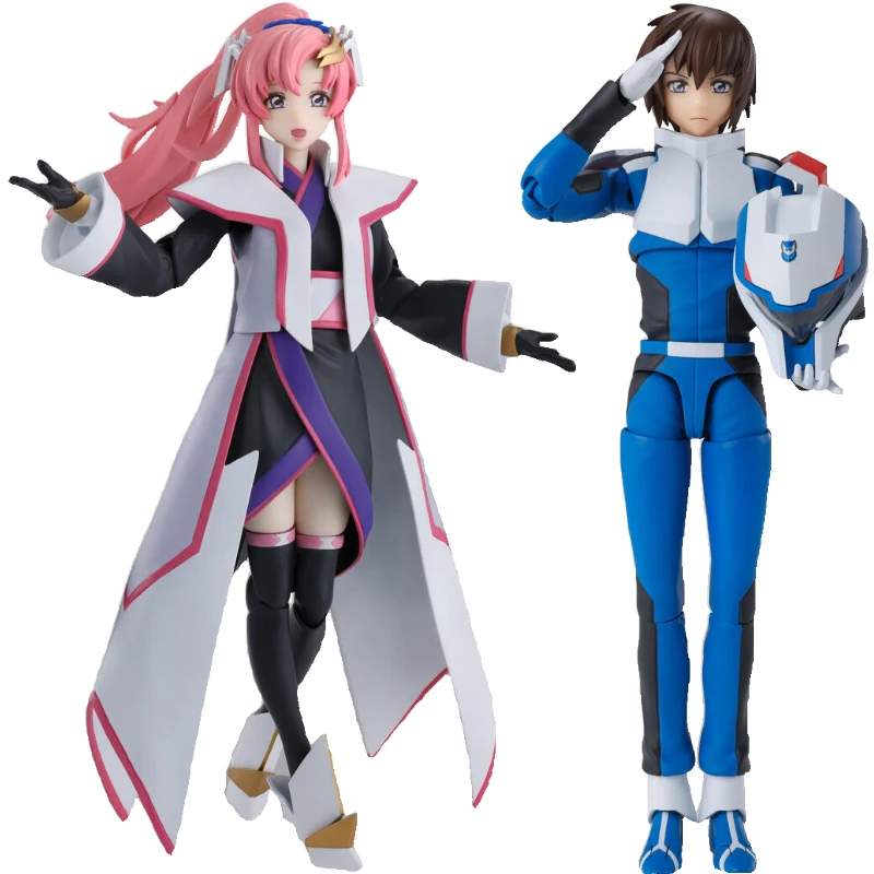 ในสต็อกOriginal Bandai SHF Gundam Series Kira Yamato Lacus Clyne Action Figureภาพเคลื่อนไหวของขวัญของเล่นสะสมอะนิเมะงานอดิเรก