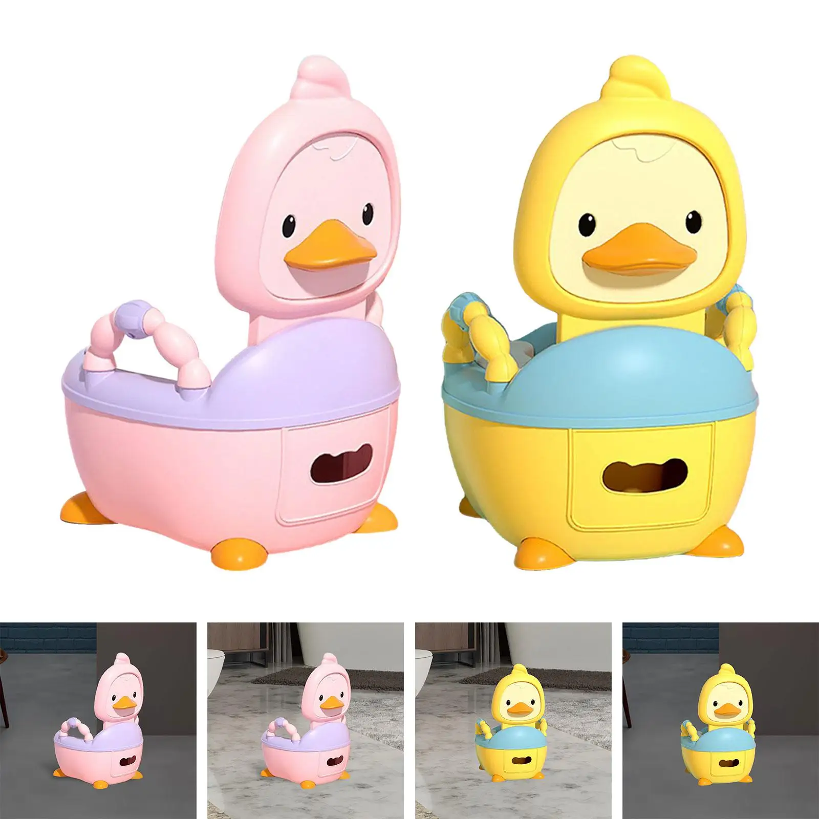 Baby Potty Toilet Comfortable Infants Toilet Seat Baby Carry Potty Realistic Toilet for Babies Infants Ages 0-7 Kids Girls Boys