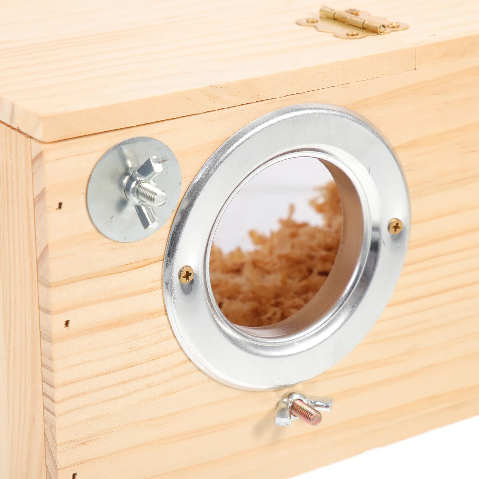 

Wooden Bird House Breeding Box Nesting Box Suitable Parakeet Parrot Lovebird Cockatiel Garden Balcony Accessory