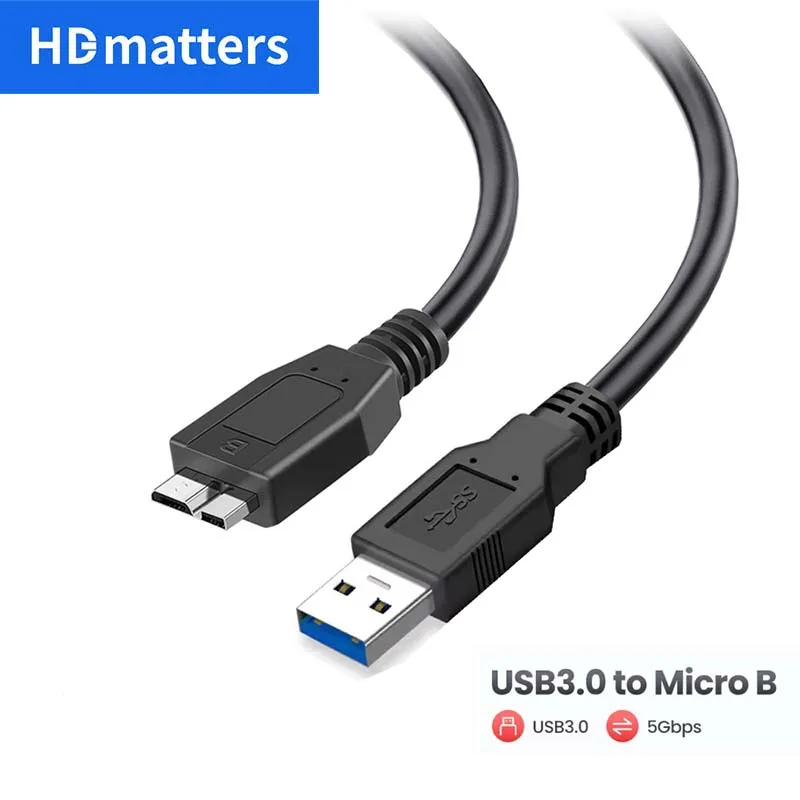 USB3.0 Typ A zu Micro B Externes Festplattenkabel 5Gbps USB3.0 zu Micro B USB3.0 HDD-Kabel für WD, SEAGATE, Toshiba, Samsung