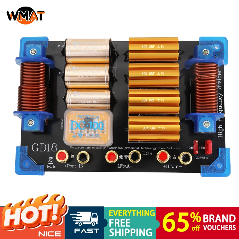 

GD18/For 15-18 Woofer & Within 100mm Tweeter two Way 2100Hz Crossover Network Stage Ktv Speaker Accessories