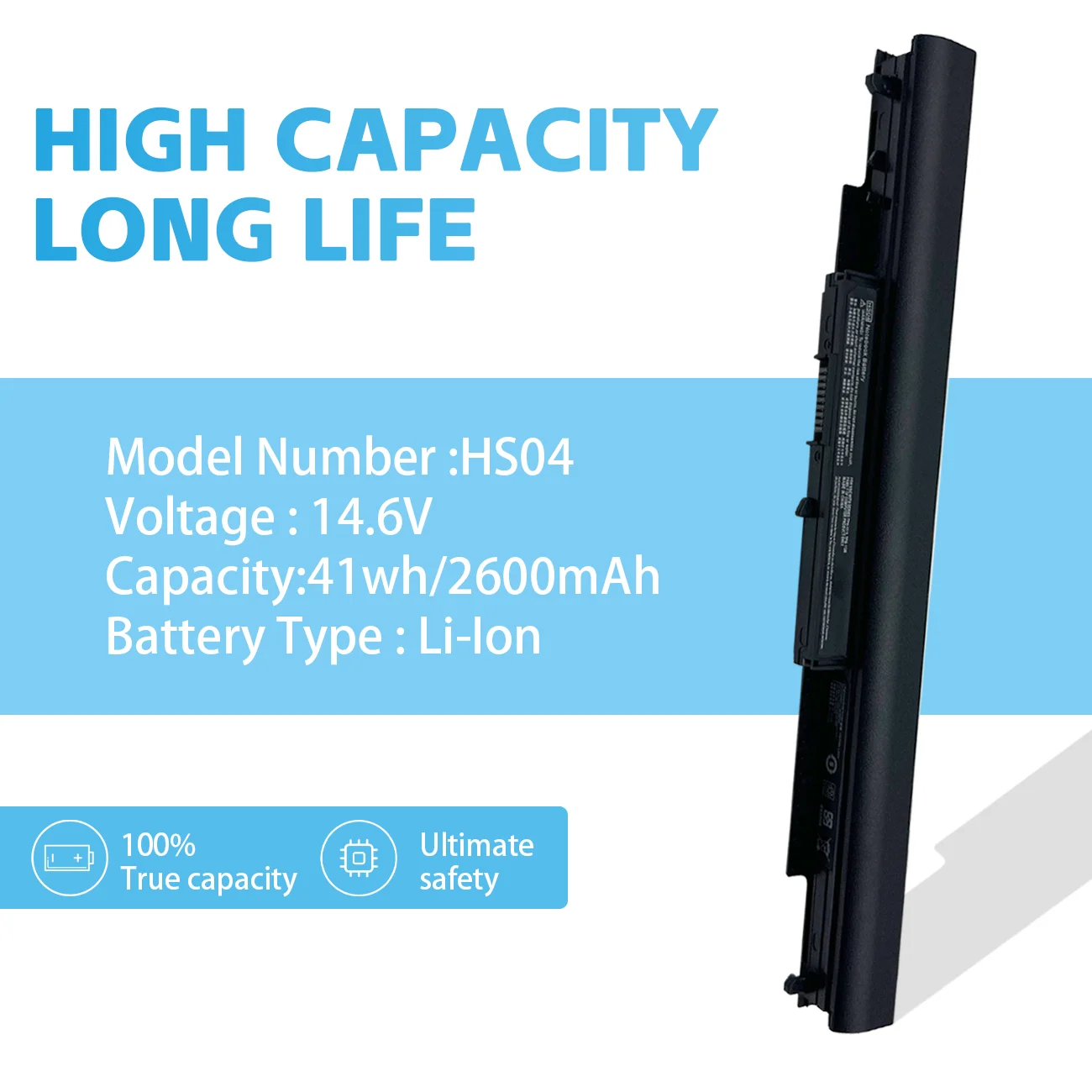 807956-001 HS04  807612-421 Battery for HP 240 245 246 250 255 256 G4/G5 340 346 348 G3 Pavilion 14-AC 15-AC 17-X Series