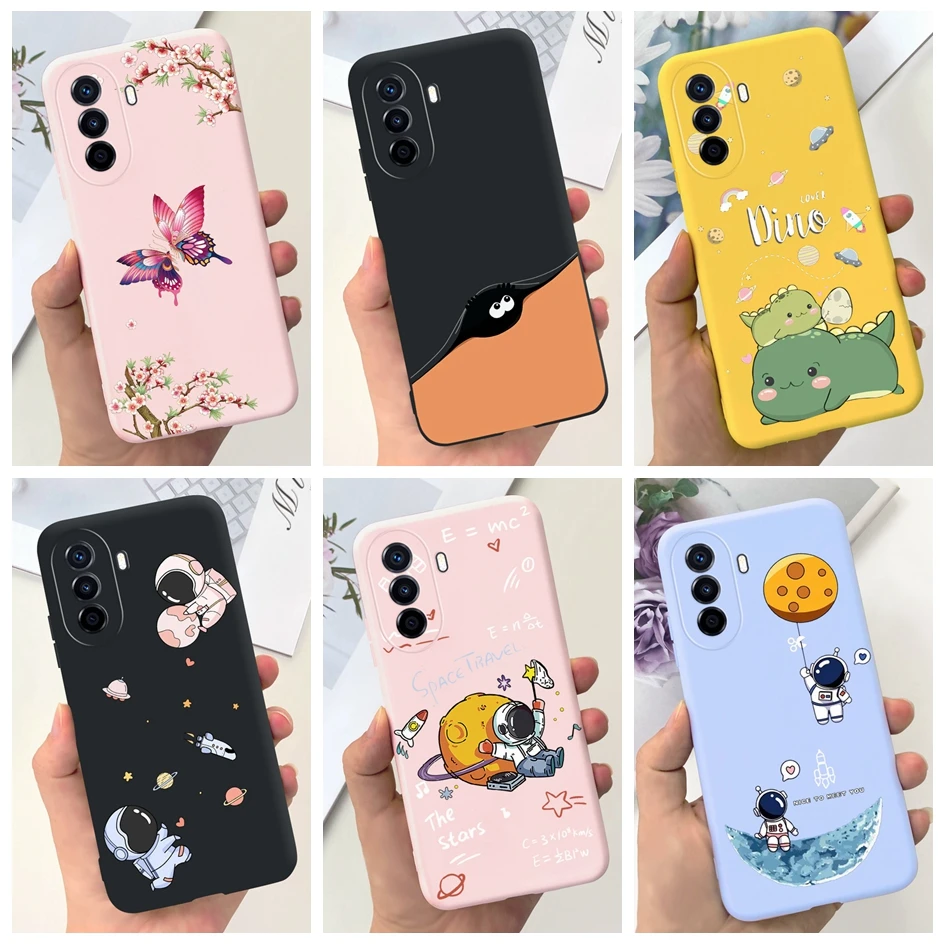 For Huawei Nova Y70 Plus Case Nova Y70 4G Phone Cover Cute Astronaut Cartoon Soft Silicone Funda For Huawei Nova Y70Plus Capinha