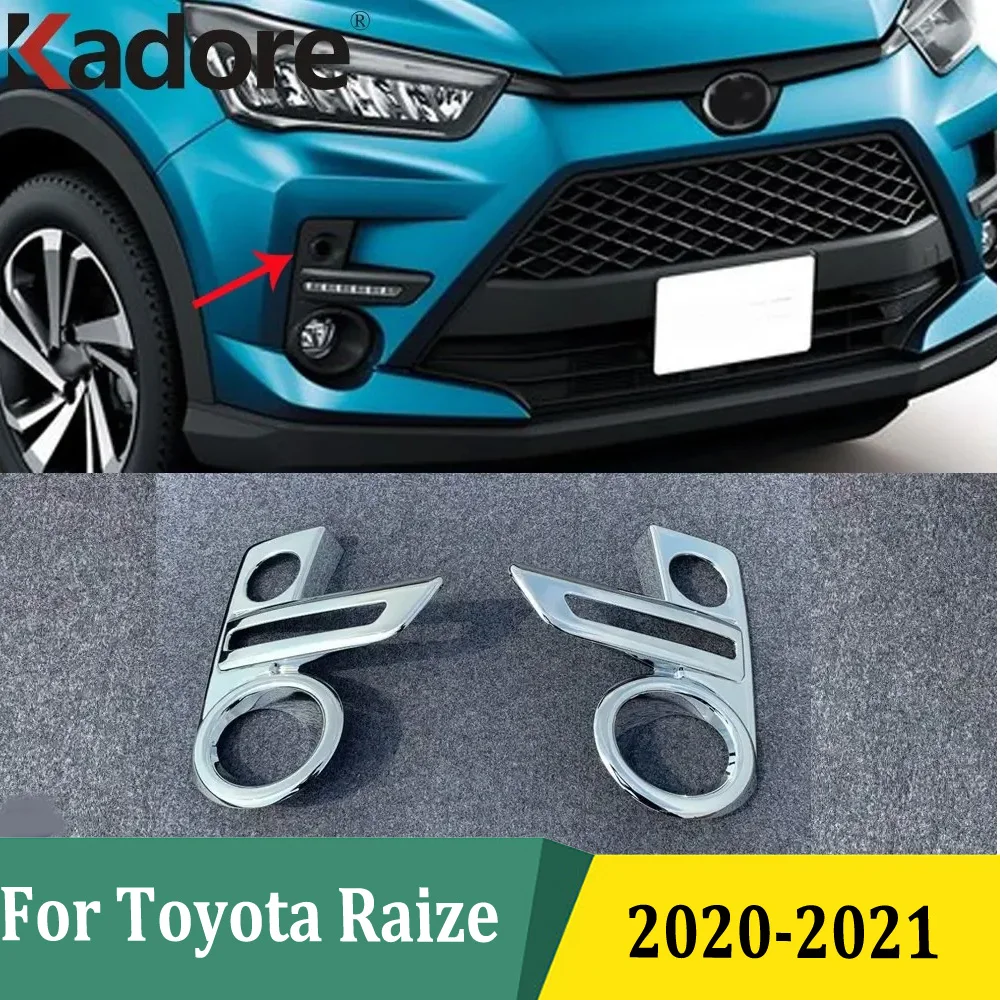 

Для Toyota Raize 2020 2021 Передняя фонарь, противотуманная фара, отделка автомобиля, защитные аксессуары ABS Chrome