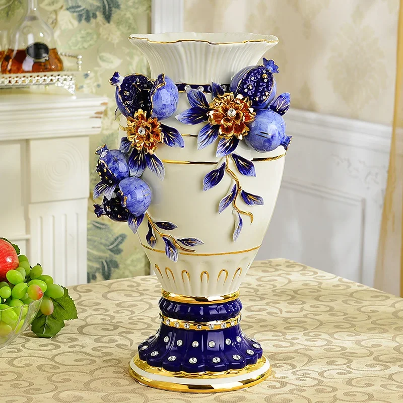 

Vase Decoration Living Room Flower Arrangement Dried Flower Home Ceramic Simulation Vase Decoration