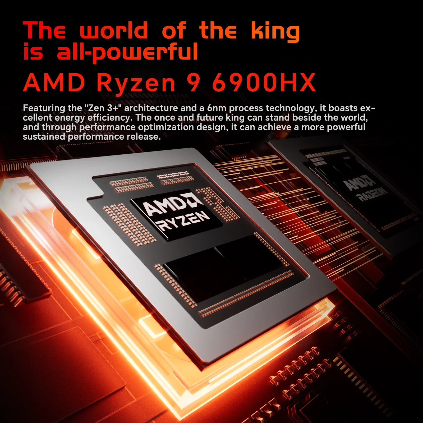 AOOSTAR GODX Mini PC AMD Ryzen 9 6900HX CPU met AMD Radeon RX 6600LE Onafhankelijke grafische kaart Hoge prestaties gaming pc.