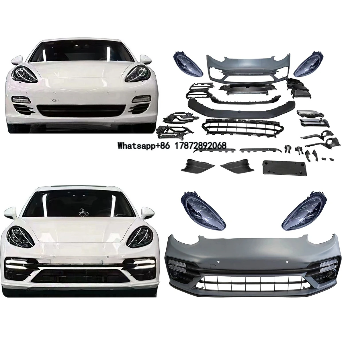 

New Arrival Facelift Bumpers Body Kit for Porcshe Panamera 970.1 970.2 2010-2017 Modified to 971.2 2022 Turbos Model.