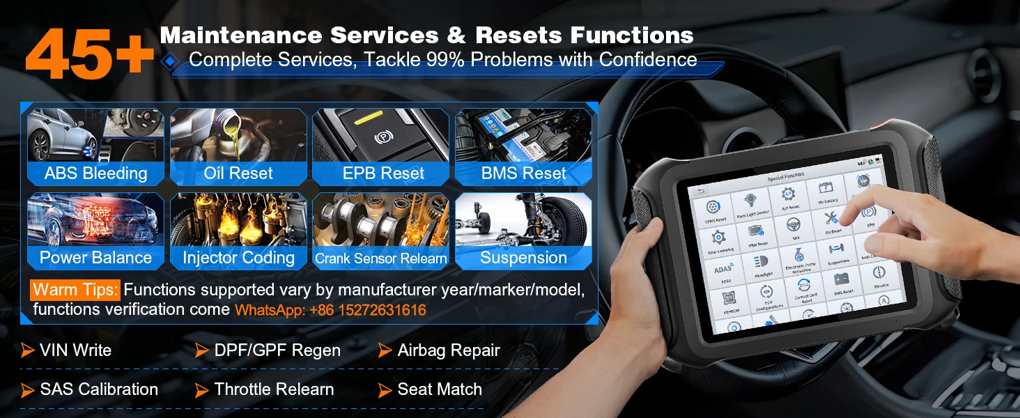 XTOOL D9S Intelligentes Auto-Diagnosegerät ECU-Codierung 45 Reset-Funktionen Schlüsselprogrammierung FCA AutoAuth DOIP CANFD Topologie Automobil-Scanner – Detail 7
