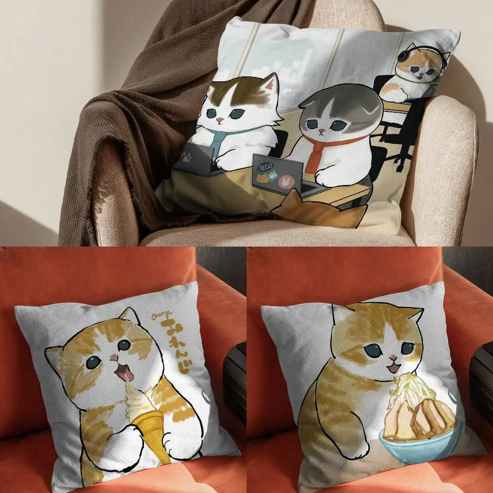 

Mofusand Cat Pillow Case For Car Pillows 60x60 Cushions Luxury Double Sided Cover Home And Decoration Sofa 30x30