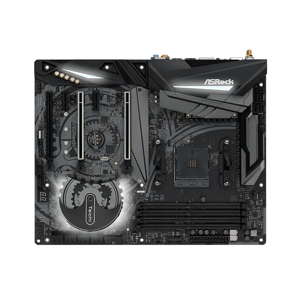 Imagem -05 - Placa-mãe Asrock-taichi Suporta Amd X470 Ryzen 5900x r7 5700x3d r5 5600 Cpu 4xddr4 3466 Mhz Nvme M.2 Am4 Mainboard