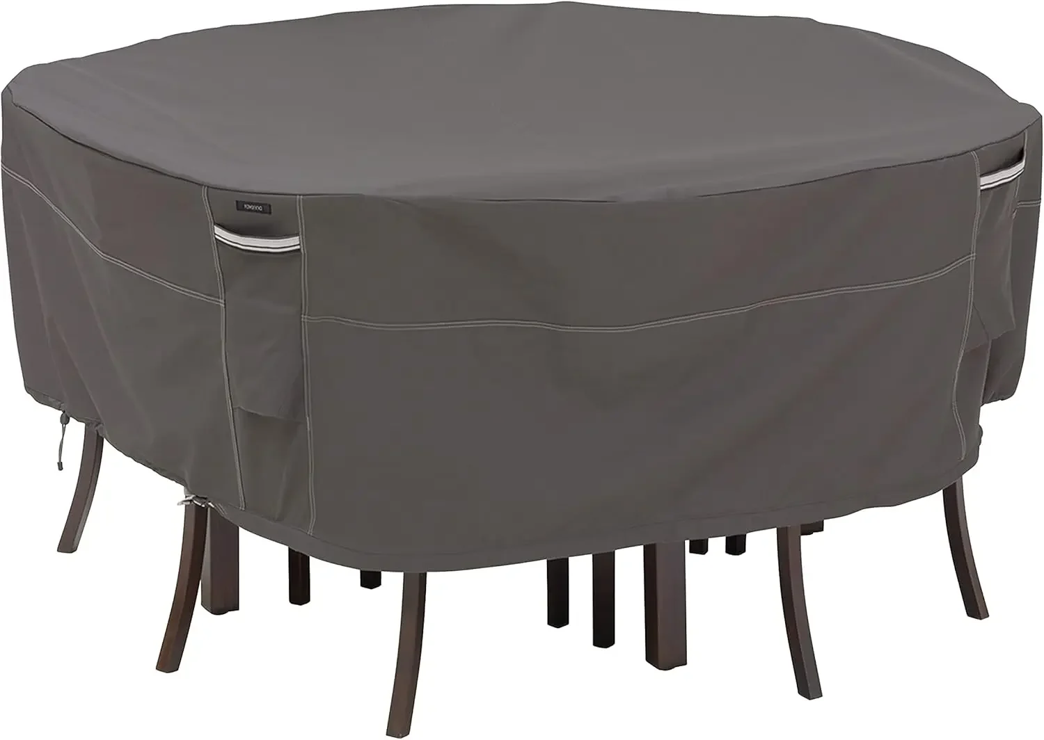 

Ravenna Waterproof Round Patio Table & Chair Set Cover, Outdoor Dining General Purpose Furniture Covers with Cord Lock & Padded