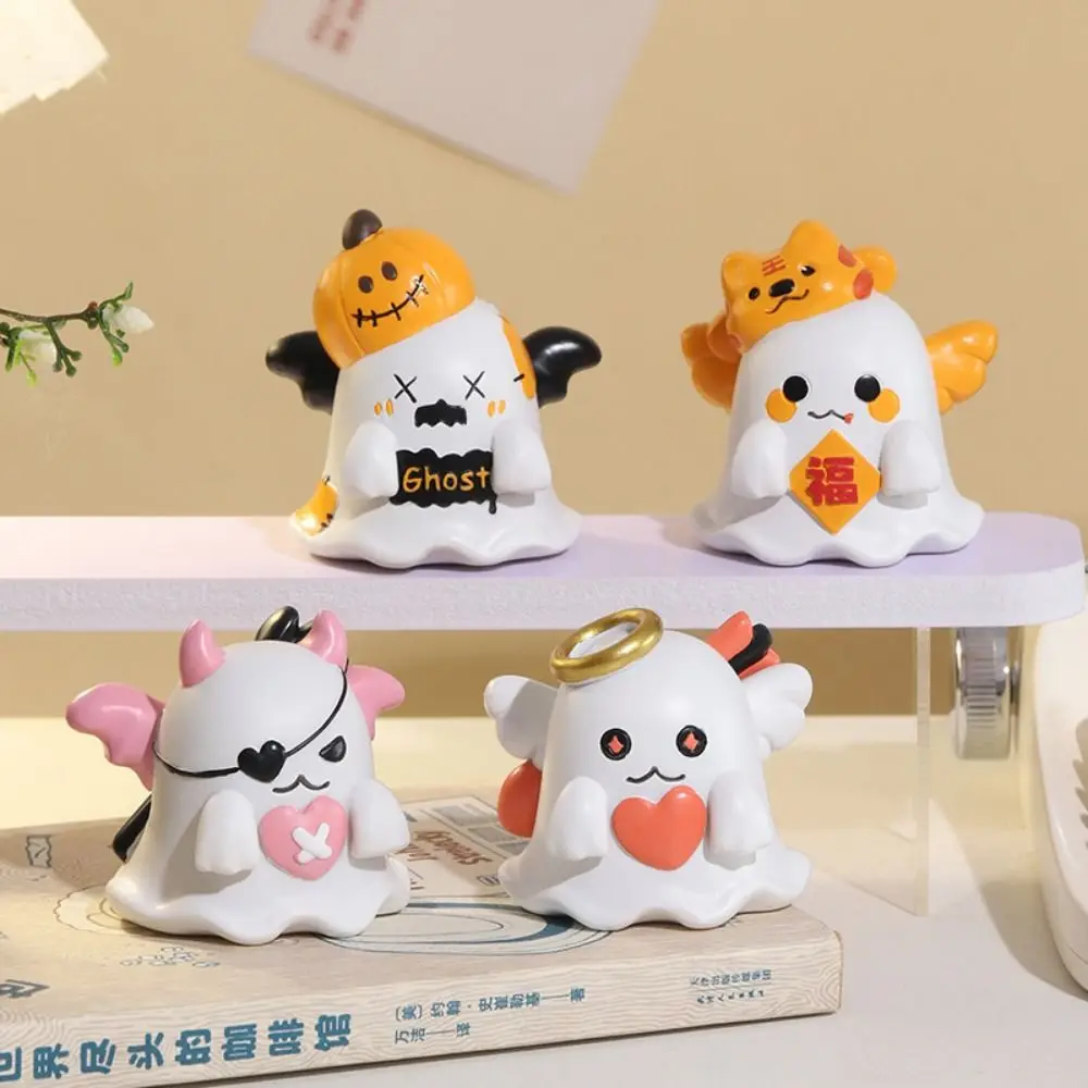 مخيف الإبداعية هالوين شبح تمثال الراتنج فريدة من نوعها مخيف شبح التماثيل مصغرة اليدوية لطيف شبح تمثال هدايا الحفلات