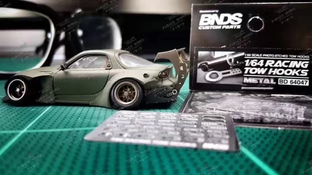 BNDS جديد حار 1/64 مقياس JDM نمط مصغرة سباق سحب السنانير 19 قطعة أجزاء الحفر مخصص لجمع GT لعبة نموذج سيارة مركبة