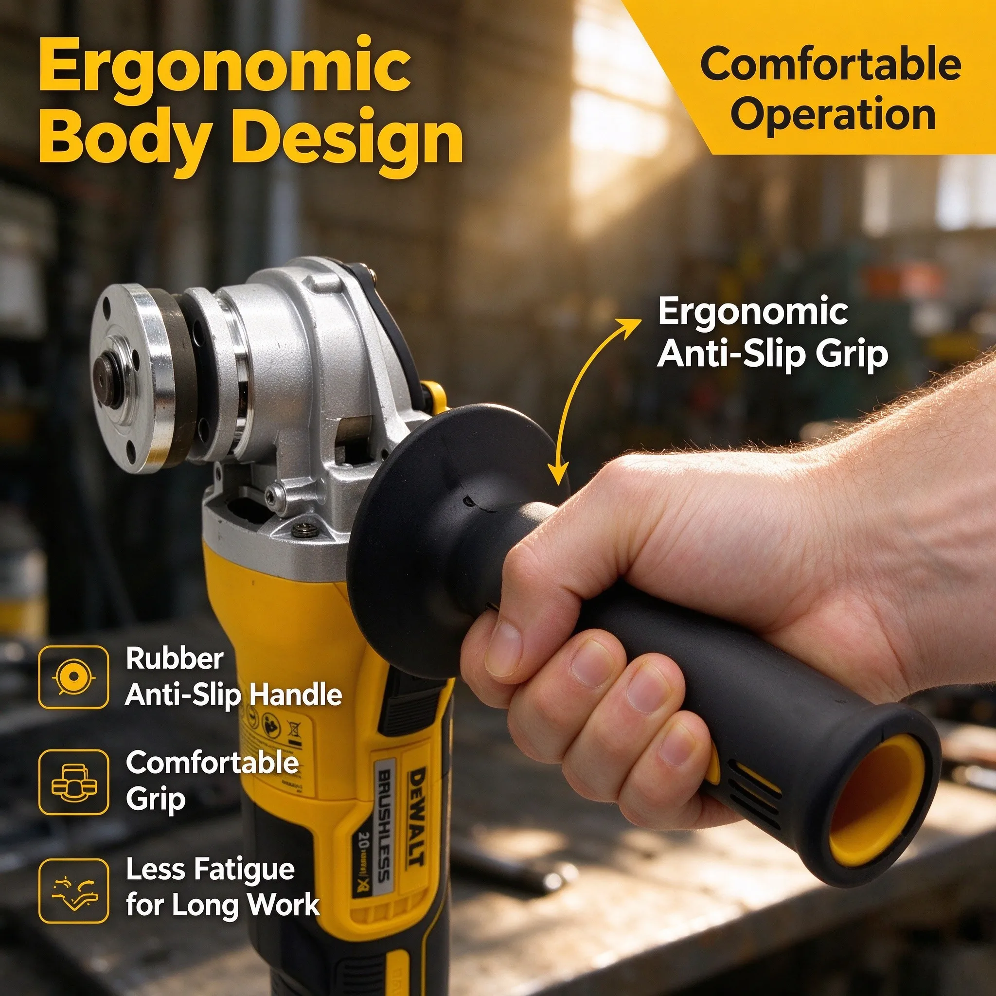 DEWALT DCG405 125 mm Düz Başlı - Brushless Angle Grinder Battery Powered incelemesi ve fiyatı