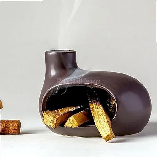 Ceramic Palo Santo Incense Burner Smudge Bowl Sage Smudging Holder Aromatherapy Diffuser
