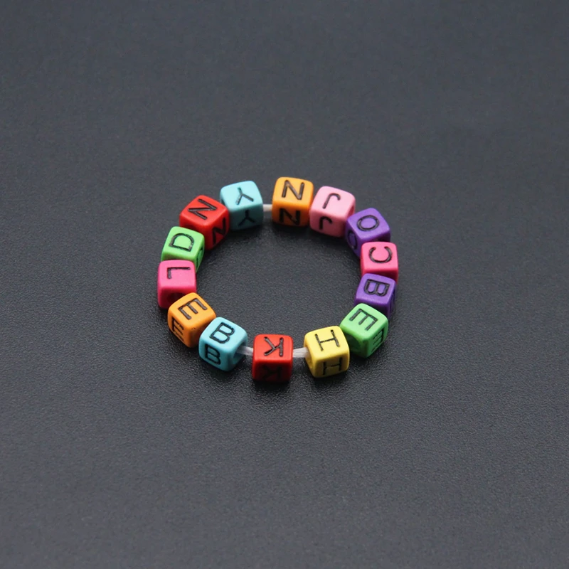 15Gram Mini Acrylic Beads Square Letter Loose Beads For Hanmade Craft Making Accessories DIY Clothing Decoration Spacer Bead