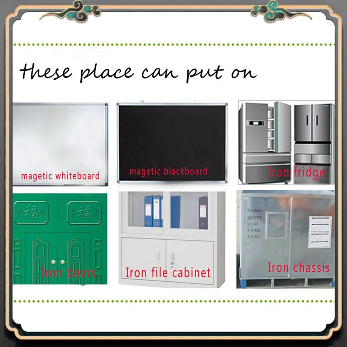ASMA-2Set A3 Magnetic Whiteboard Sheet For Kitchen Fridge Multipurpose Fridge Weekly White Board Calendar (Black&White)